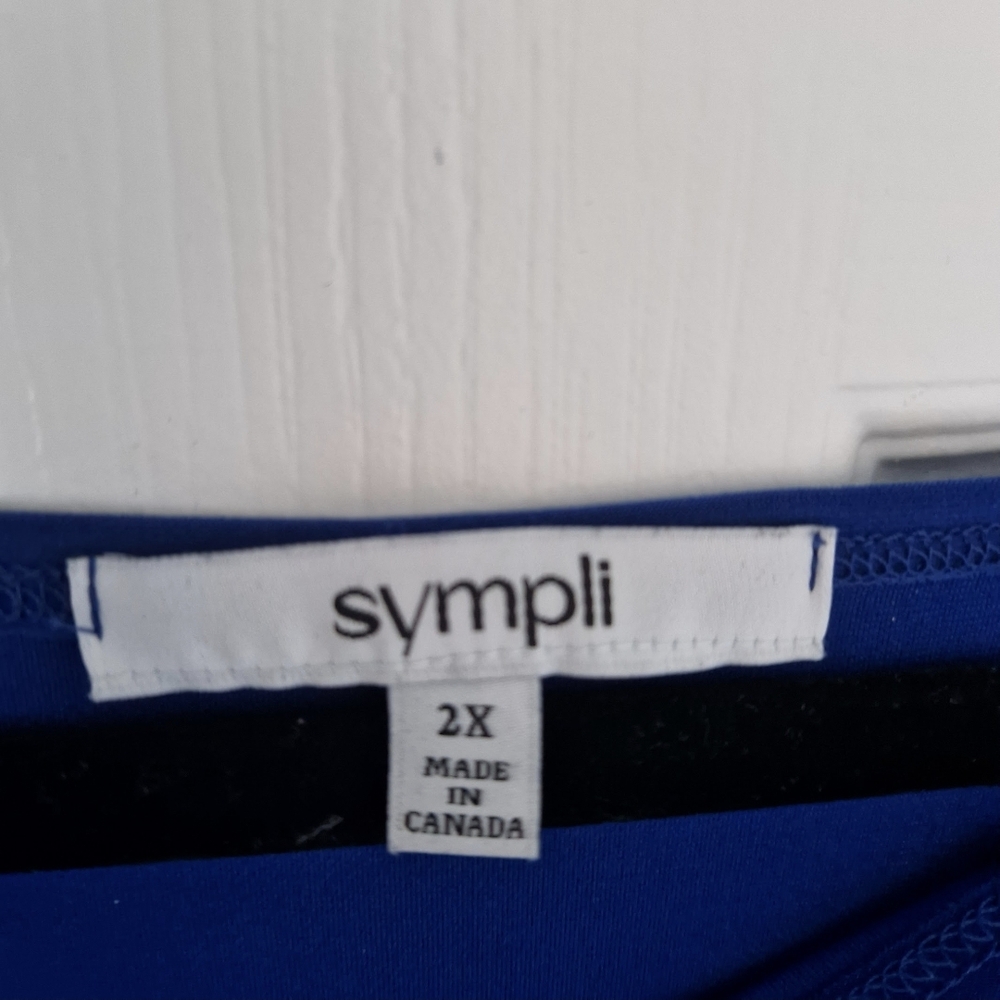 Sympli Blue Short Sleeve Tunic Dress - Picture 2 of 2